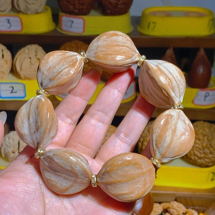 野生三花大橄榄核手串