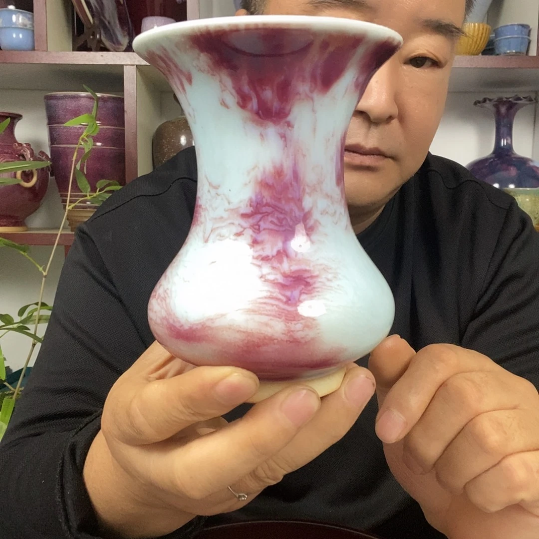 瓶神垕钧瓷高温窑变赏瓶客厅花器