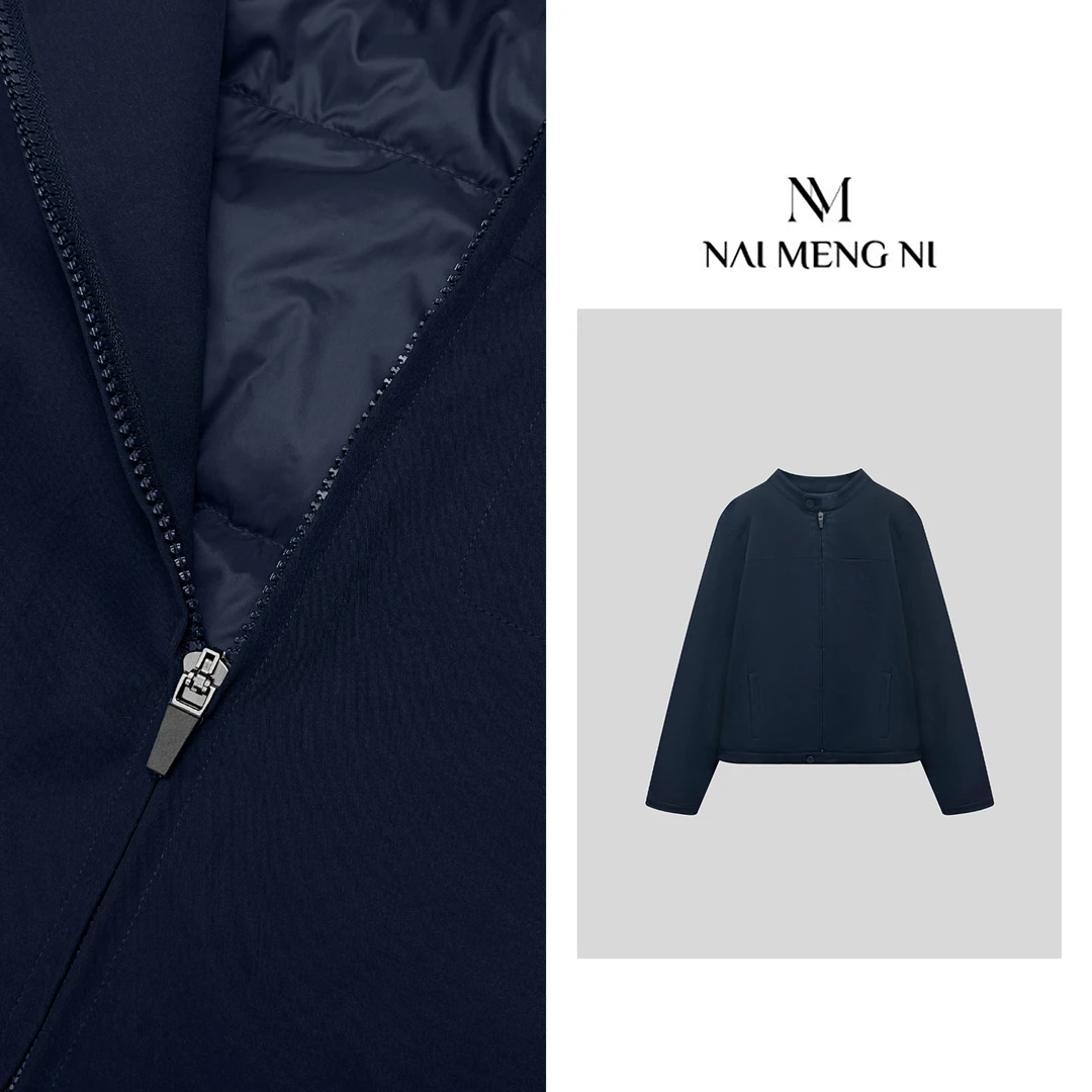 【齐齐定制】90白鹅绒冬季新款时尚防风拉链百搭羽绒服 26N12160