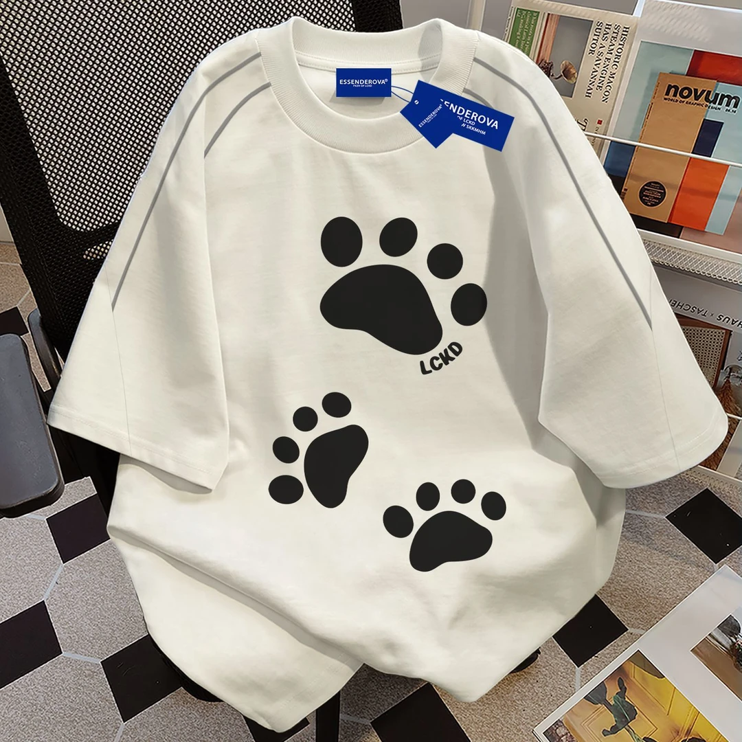 100%纯棉潮牌通勤百搭小众短袖t恤男女夏季韩版宽松圆领情侣上衣