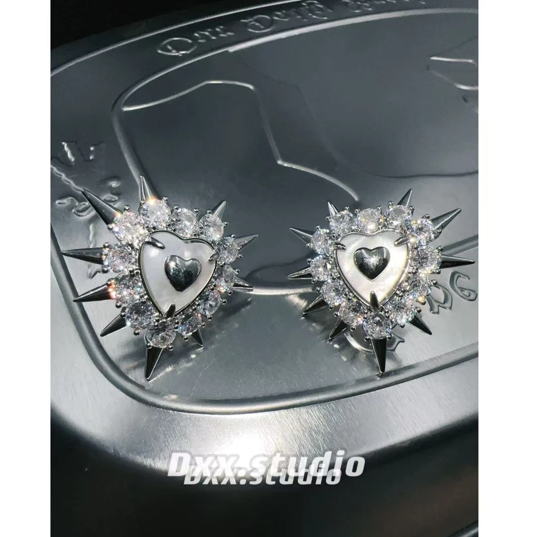 铜合金锆石耳饰 DXX小晰饰品-新品-【桃心】耳饰41730