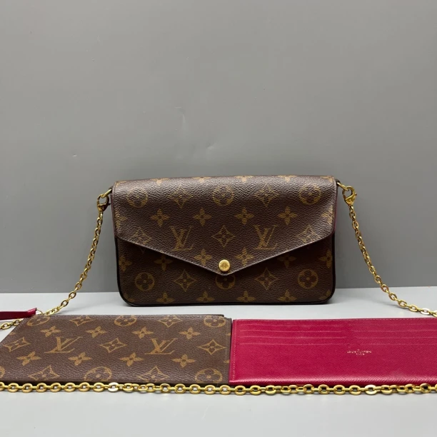 95新 LouisVuitton/路易威登 老花三合一链条包 尺寸21*12SV16898