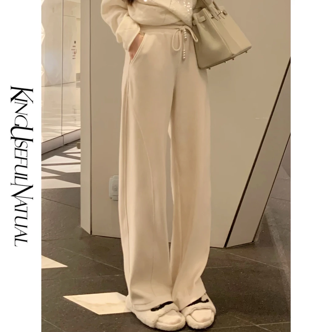 KUN【宝藏香蕉裤】立体分割设计 微弹针织香蕉松紧腰头显瘦休闲裤子