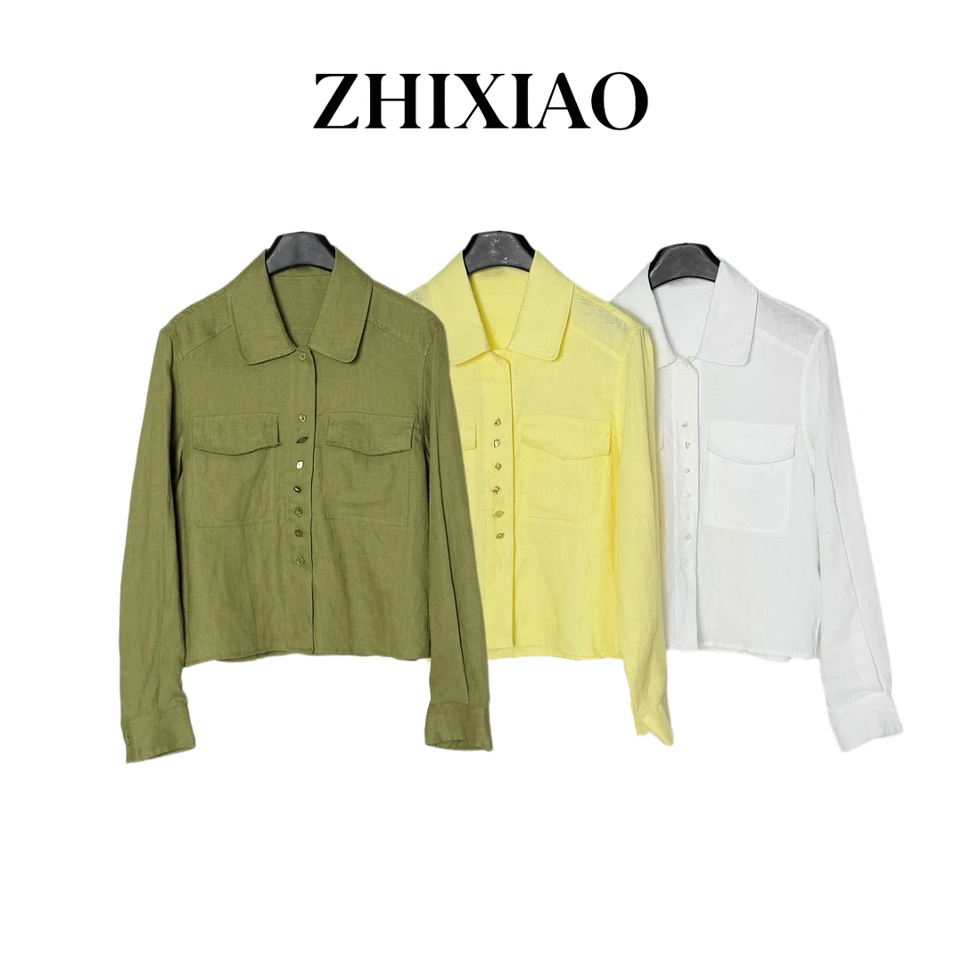 【ZHIXIAO】夏季新款：翻领长袖衬衣061