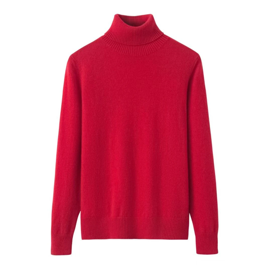 秋冬女士羊绒衫纯羊绒尊领内搭