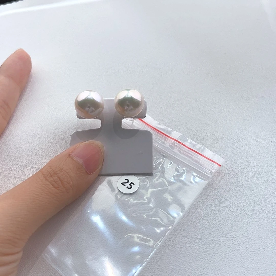 银S925镶嵌淡水珍珠耳饰