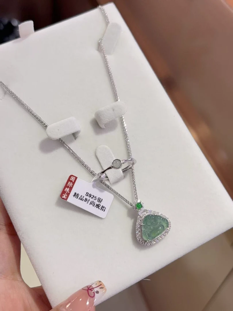 非金属合成锆石项链 佛公轻奢设计气质颈饰送礼佳选