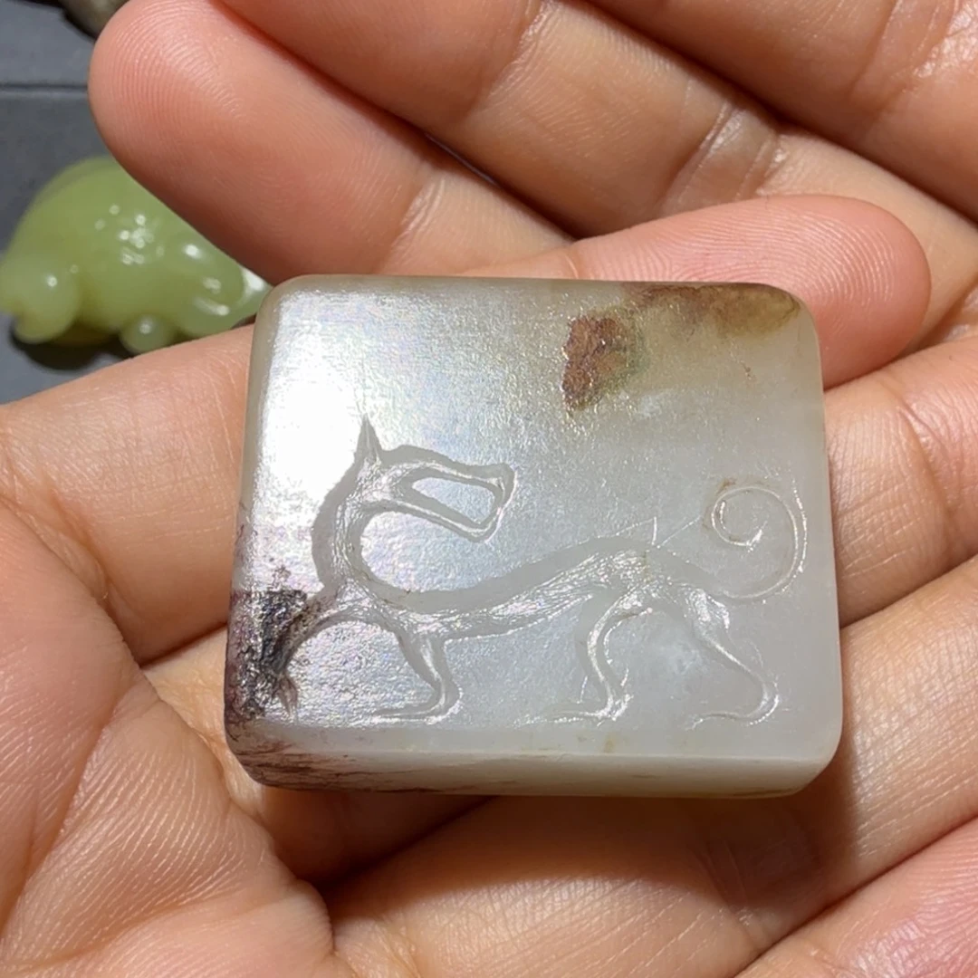 牧***马和田玉未镶嵌挂件