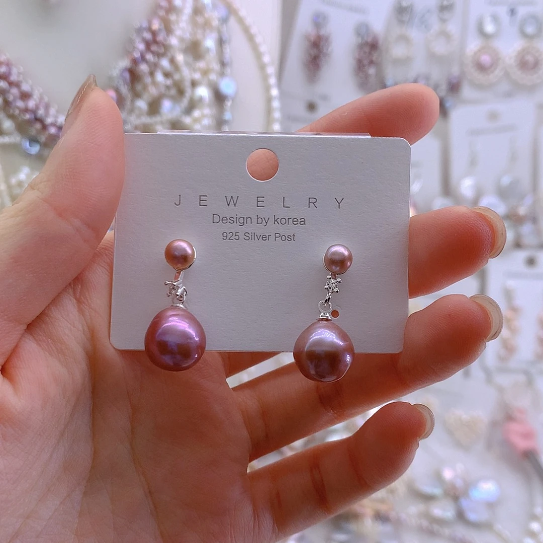 淡水珍珠未镶嵌耳环