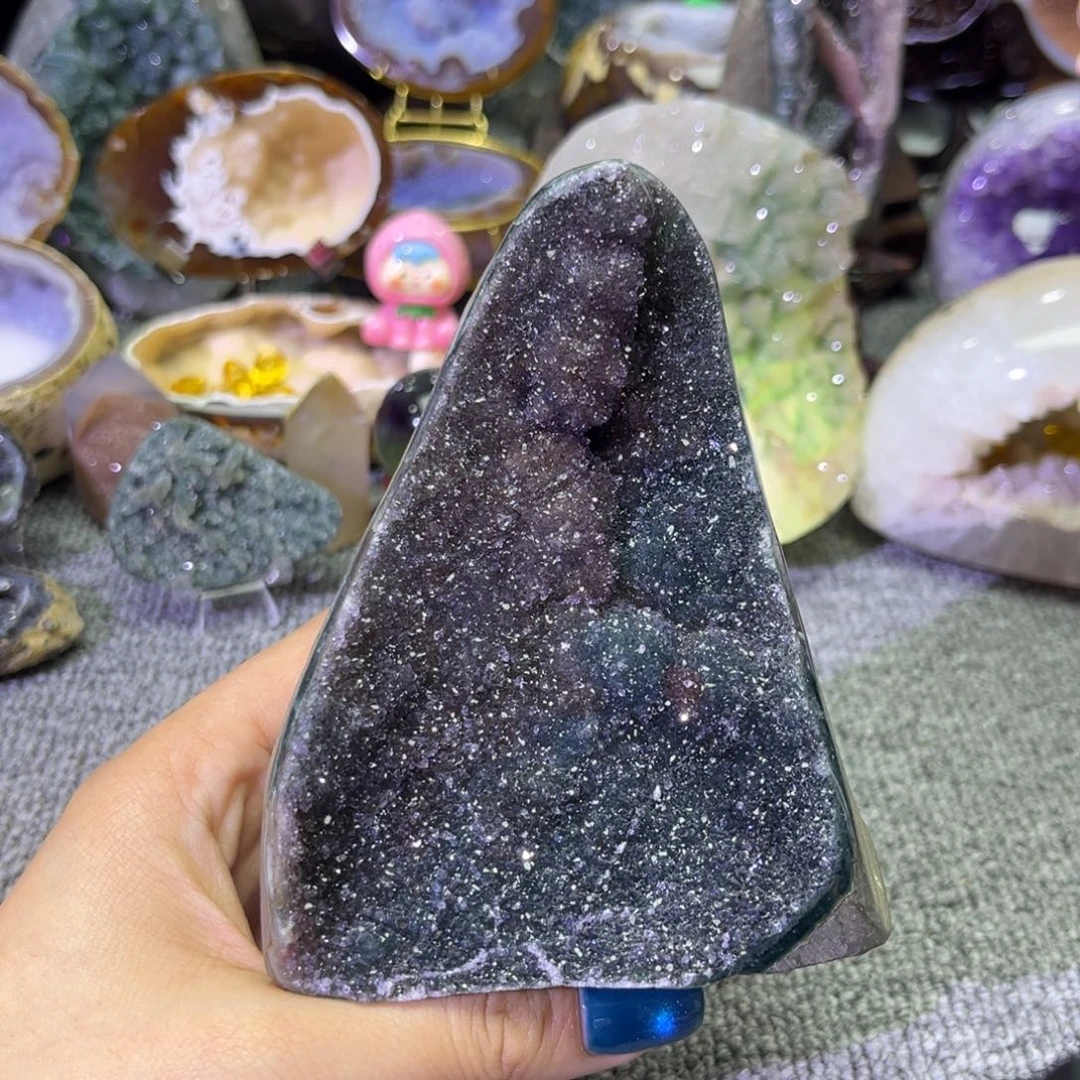 未镶嵌紫晶摆件晶镇摆件