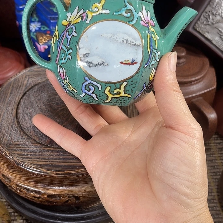 茶壶紫砂原矿泥料，一把紫砂壶。123