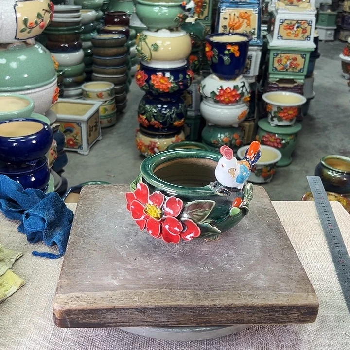 泳坤堂石湾花盆陶瓷