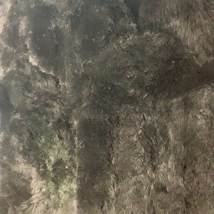 风***虹羊毛羊皮毛一体黑色加厚毯子2拼1.1乘1.1加年4角加带微暇