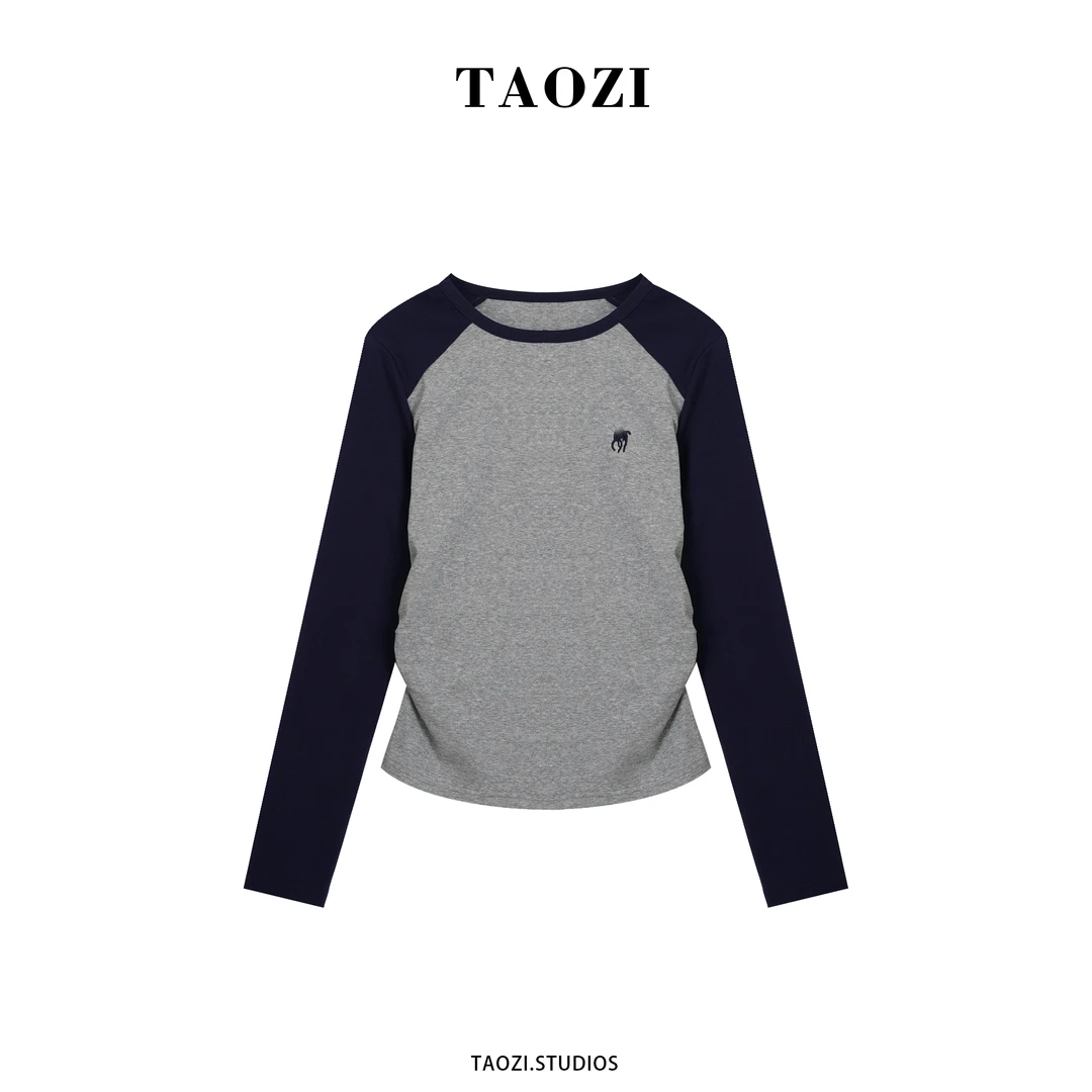 【汶汶】2025秋冬新款百搭简约时尚长袖上衣TZD289