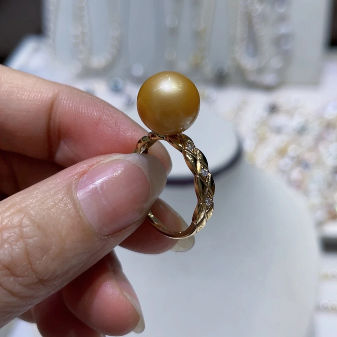 海水珍珠戒指未镶嵌招*?