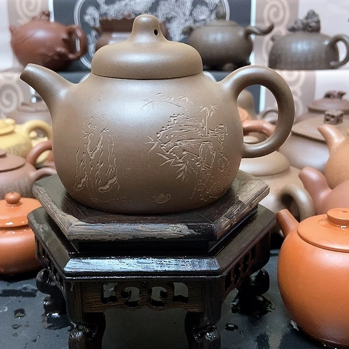 s***u茶壶紫砂老紫泥乳顶