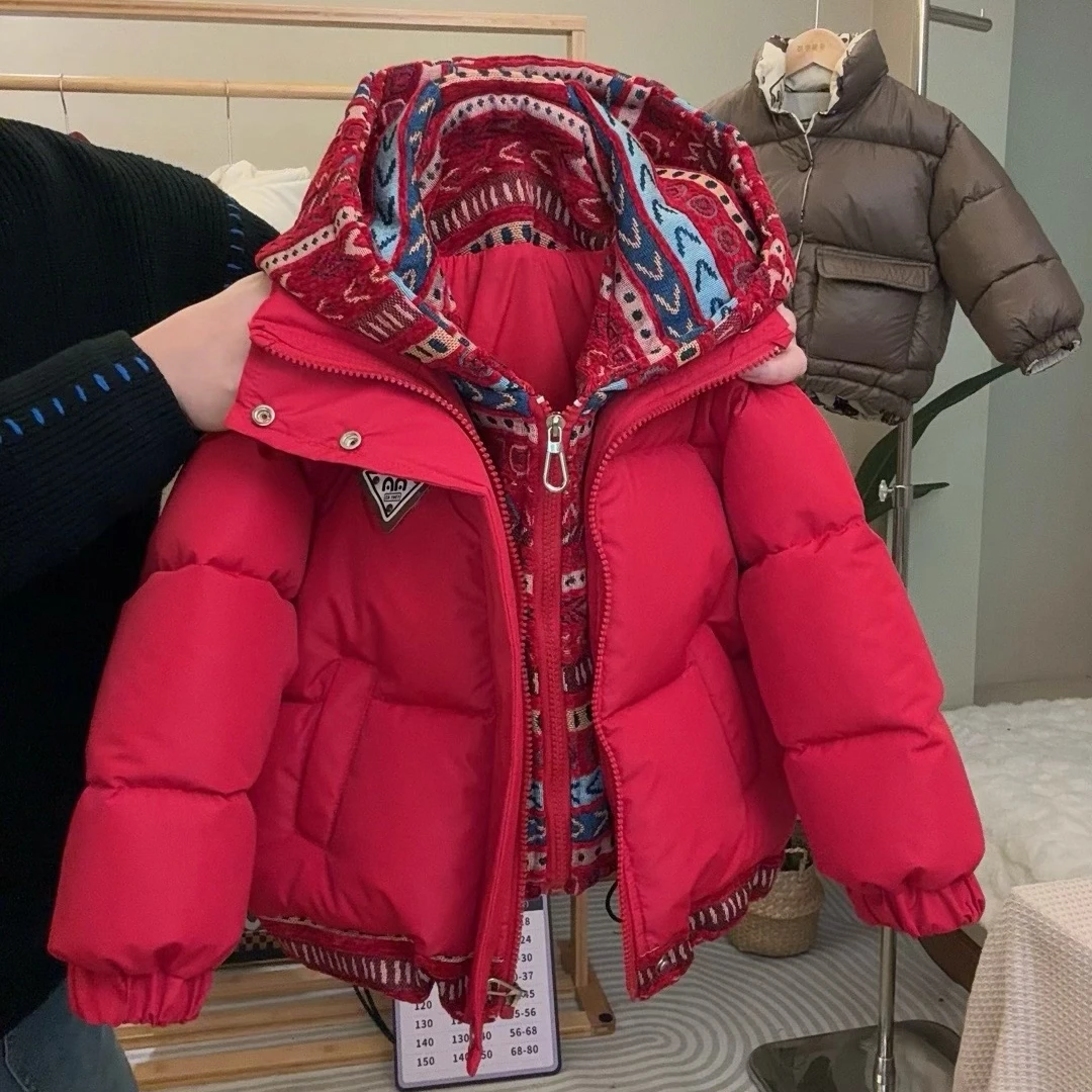 2024秋冬新款童装加厚棉衣中小童儿童中性韩版外套男童女童时尚潮