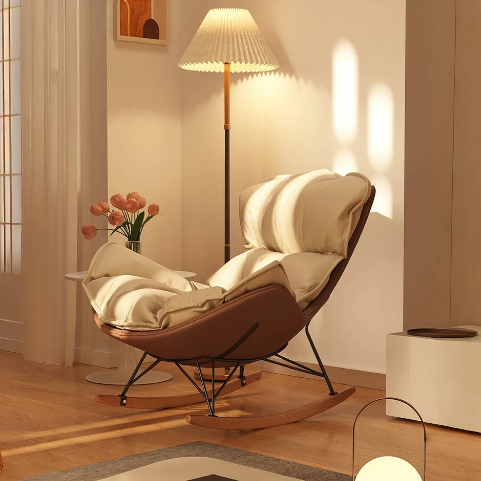 摇摇椅躺椅成人大人懒人沙发客厅阳台逍遥家用单人休闲龙虾蜗牛椅