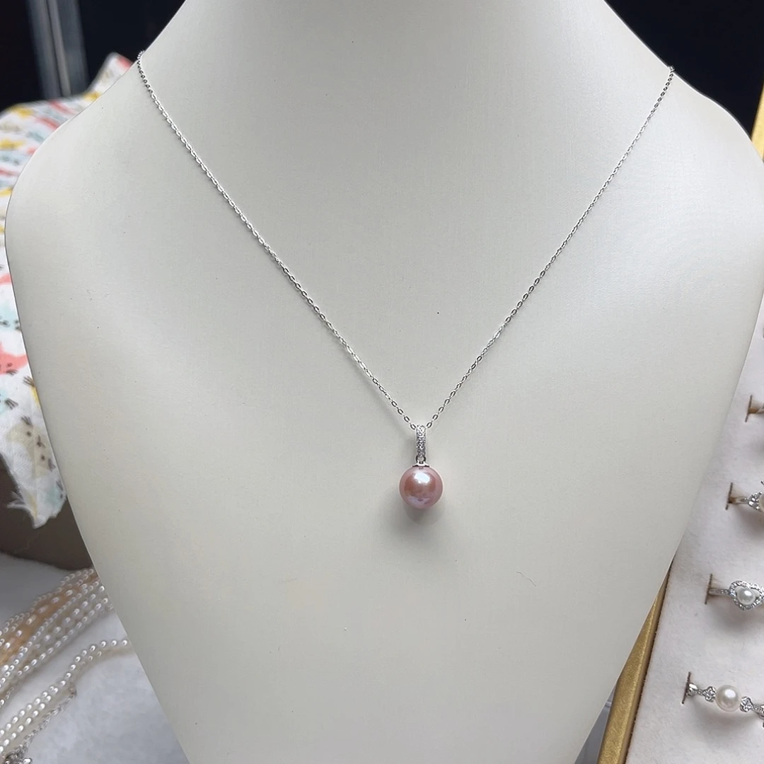 银S925镶嵌吊坠(赠链)淡水珍珠