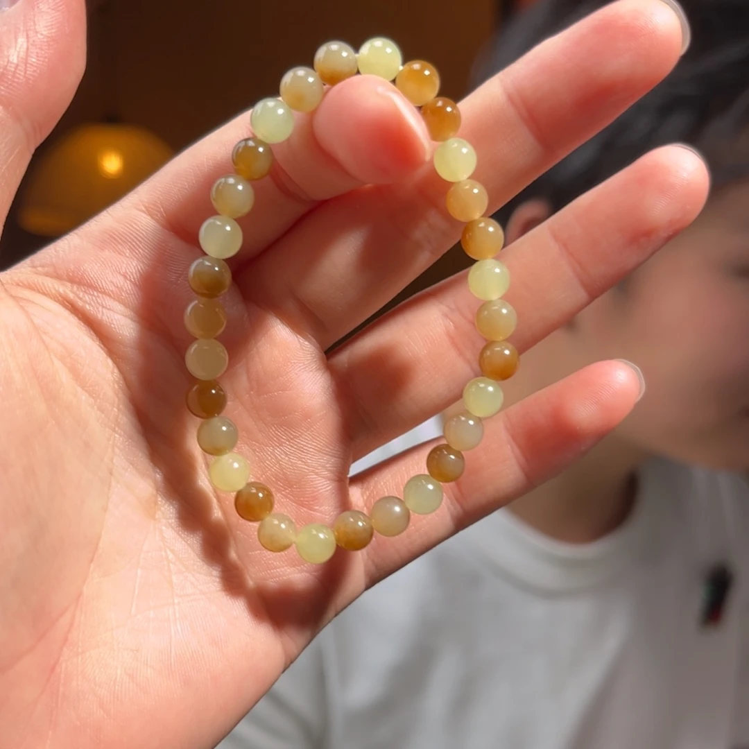 手串未镶嵌和田玉多宝6mm80