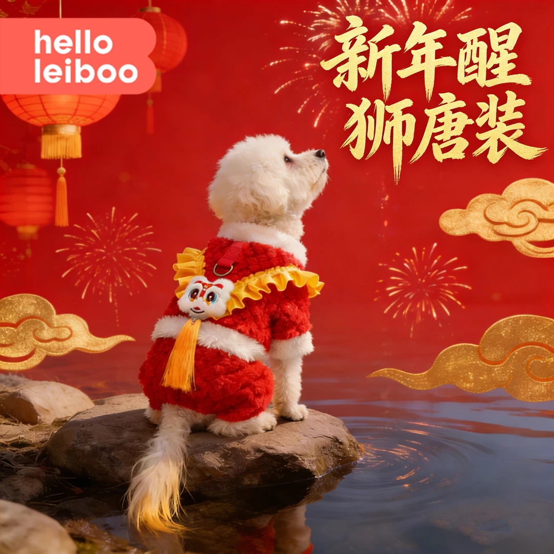 2025新款冬季狗狗猫咪衣服比熊泰迪西高地小型犬冬装新年宠物唐装