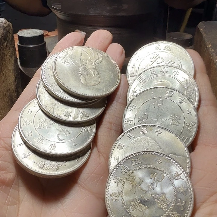 铜白铜镀银10个随机发