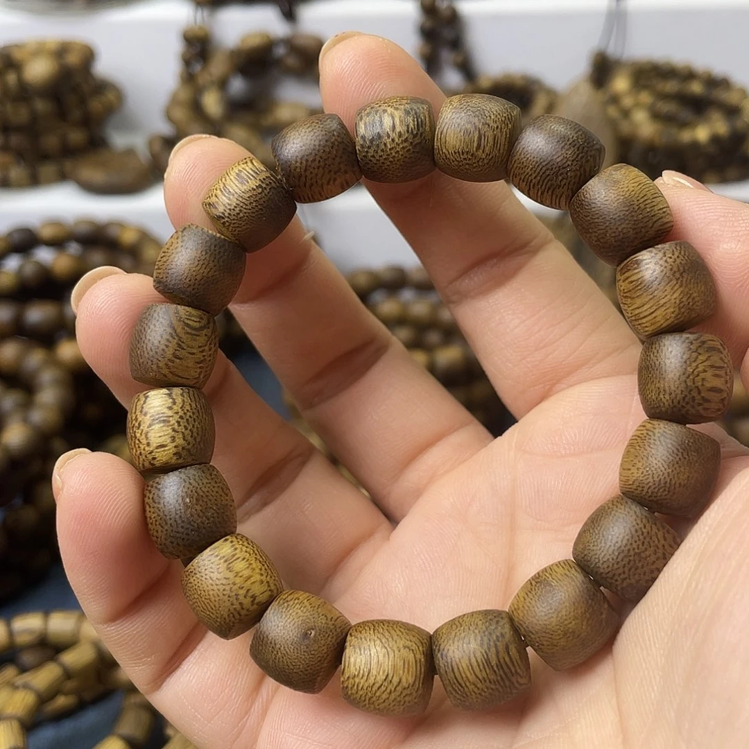 沉香沉香碎屑11老料鼓珠单圈