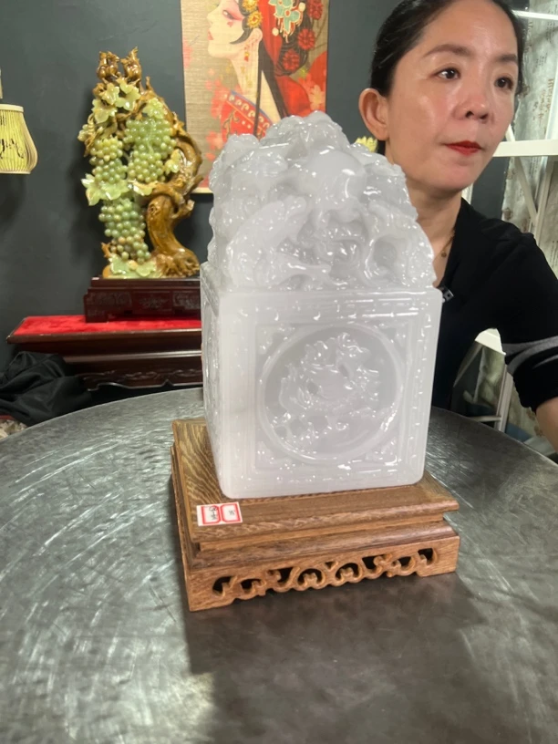 摆手工雕刻书房玄关博古架摆放送礼摆放54创意大号