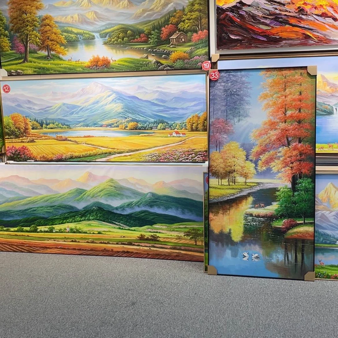 【闪购商品】油画寇*鹏80×200风景+80×160树林景