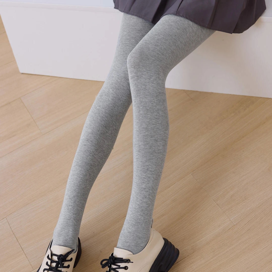 平纹平板棉打底裤袜女中厚秋冬季灰色连裤袜高腰显瘦踩脚裤子加绒