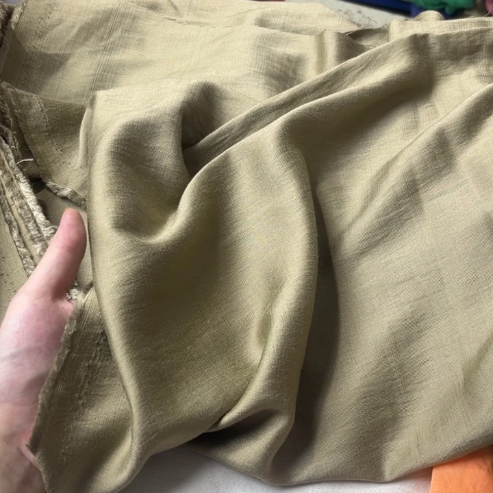 棉混纺浅军绿2米。