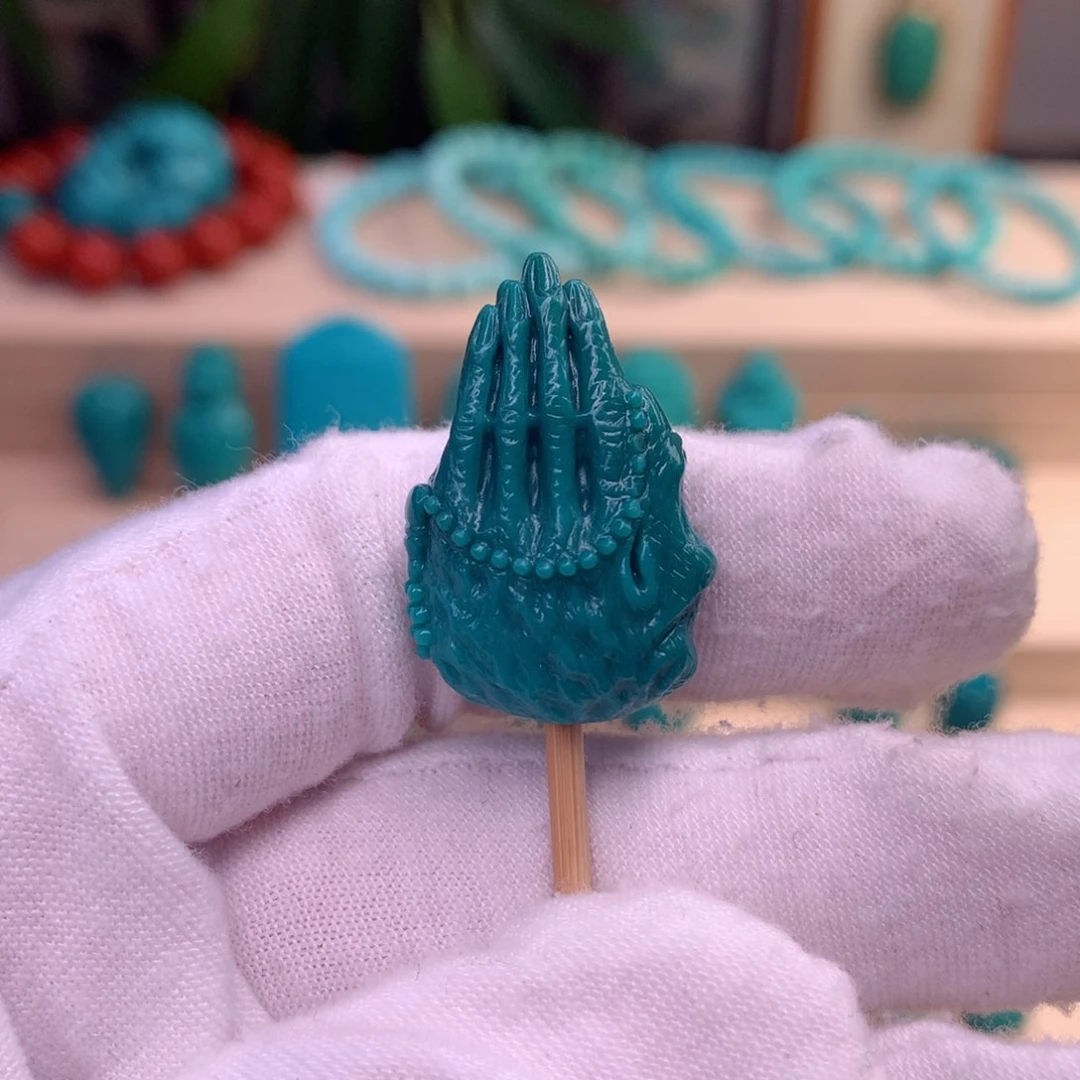 绿松石佛手未镶嵌