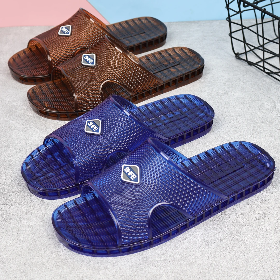 2025新款夏季防臭水晶居家防滑室内家用软底浴室透明男女一字凉拖