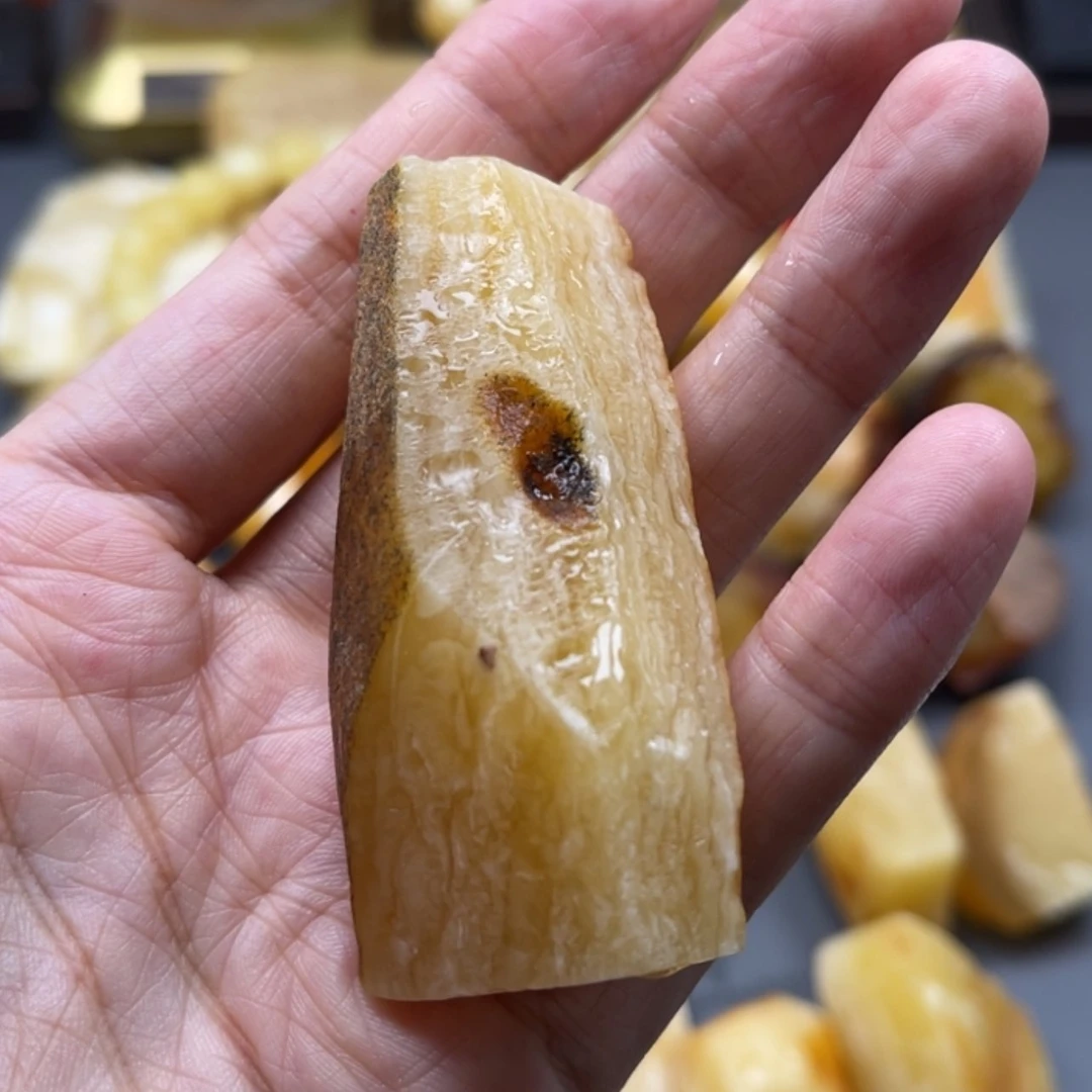 【闪购商品】未镶嵌定制琥珀天然琥珀蜜蜡原石定制虎皮纹手把
