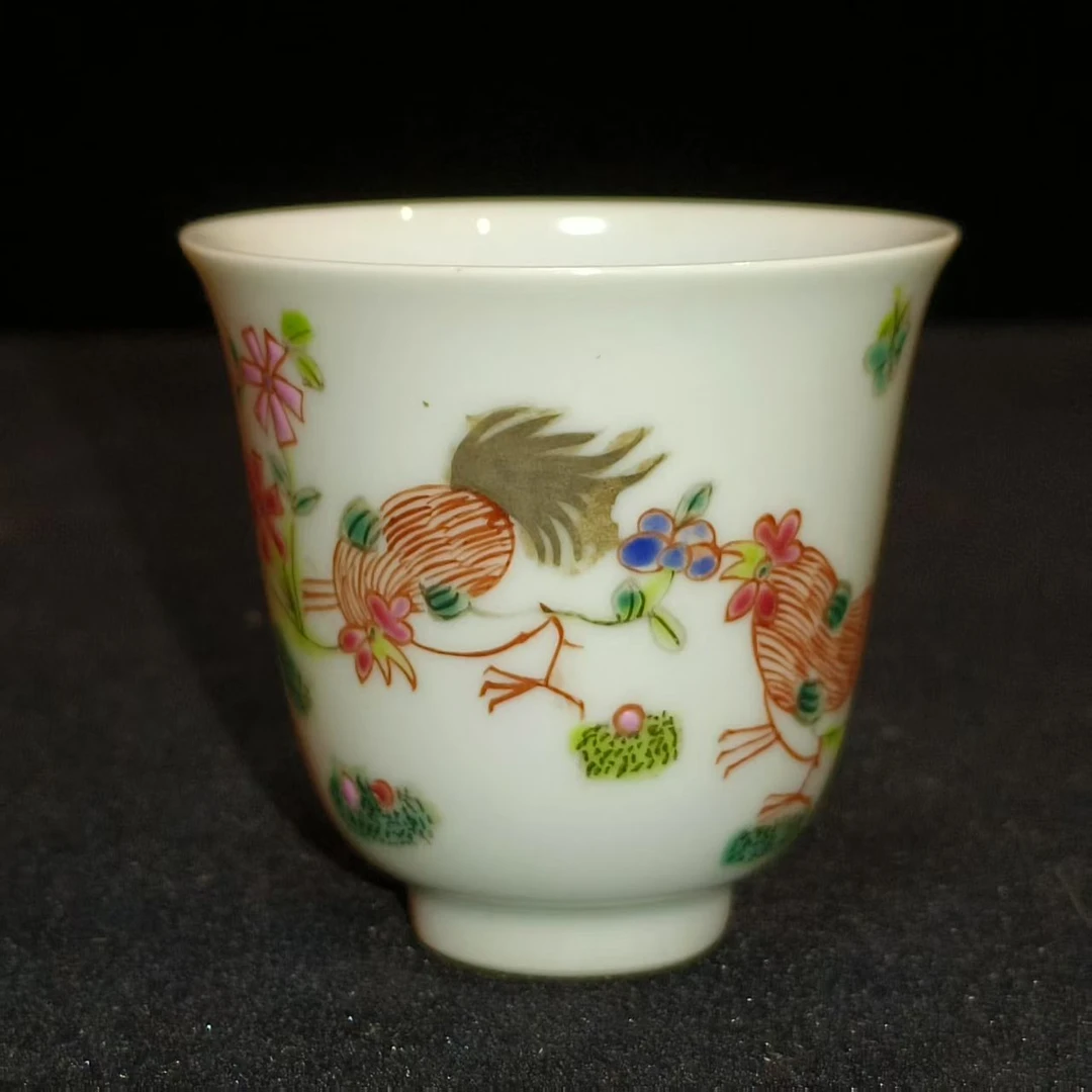清晚期 粉彩大吉铃铛杯