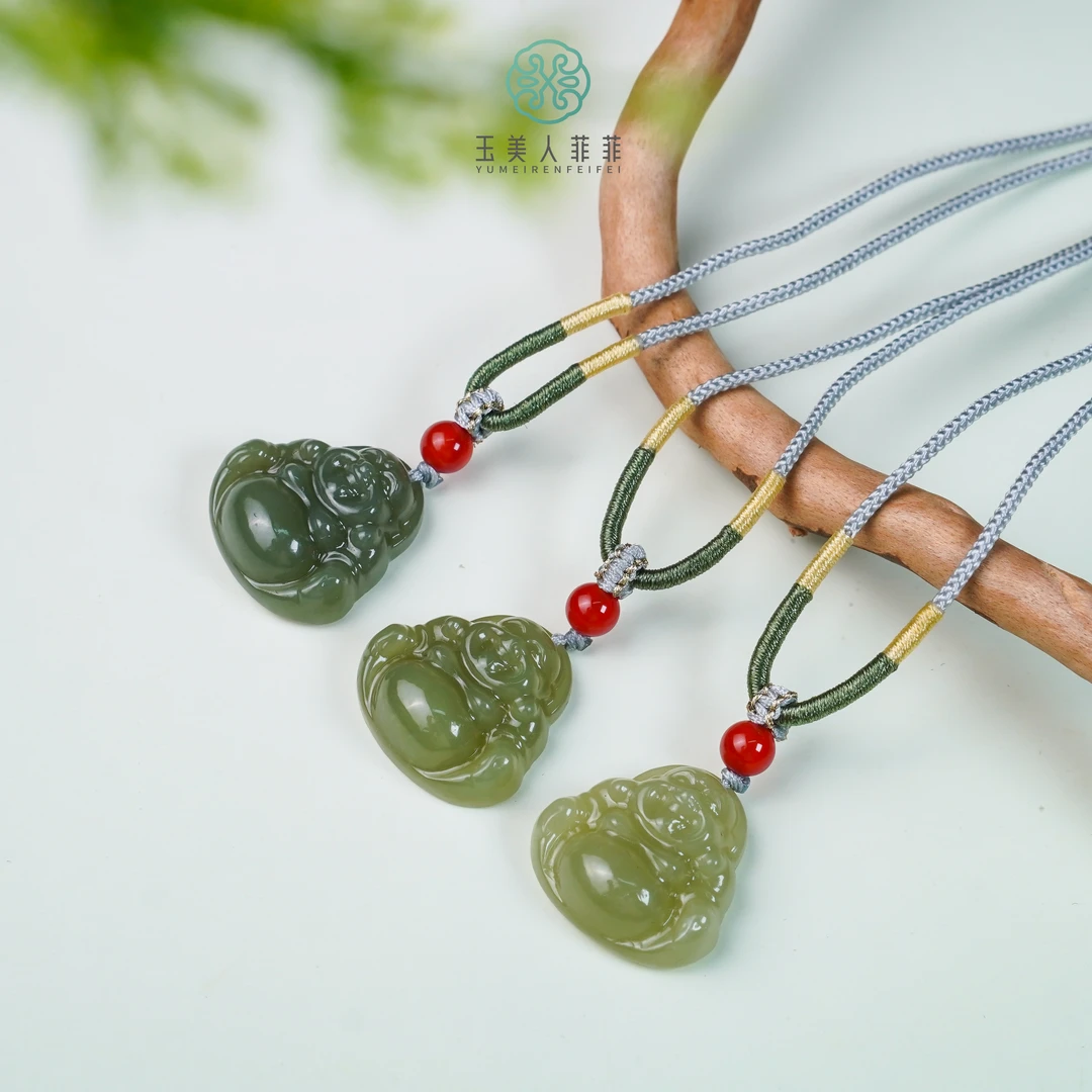 珠光宝气~和田玉佛公吊坠约25*24mm~多样性发一