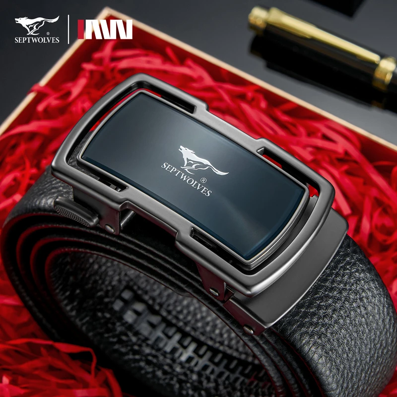 七匹狼男士真皮商务皮带新款时尚百搭轻奢腰带送男友礼物裤腰带