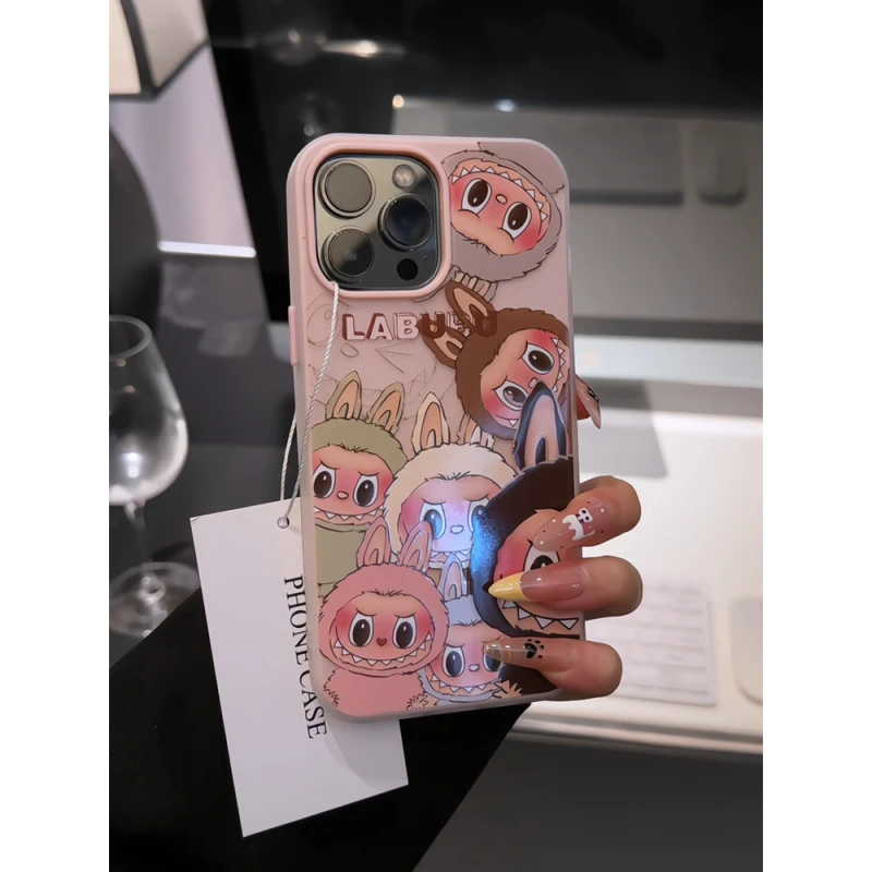 满屏拉小可爱适用苹果16pro创意iPhone15果冻手机壳可爱防摔华为p