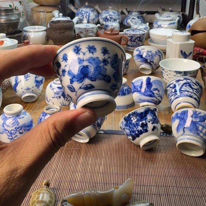 青花瓷器杯子茶具