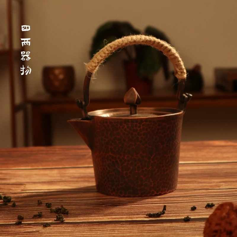 河北制造铜壶茶壶烧水壶煮茶壶纯紫铜家用沏茶壶手工巴奴同款