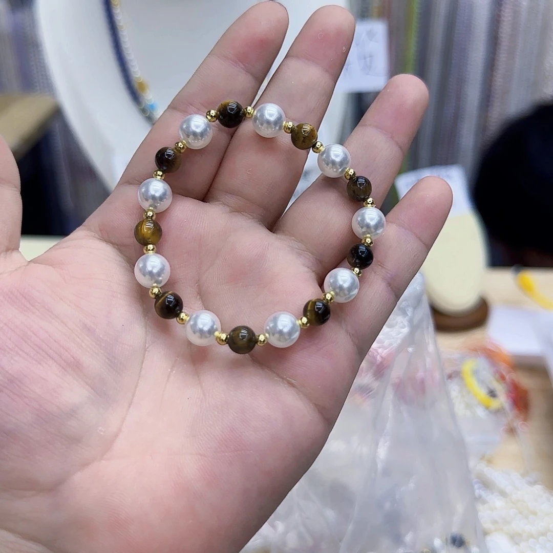 3号手串虎眼未镶嵌紫晶