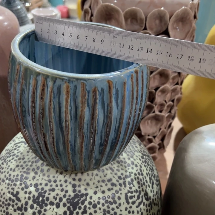 陶瓷花瓶摆件外贸出口微瑕捡漏高13口13公分