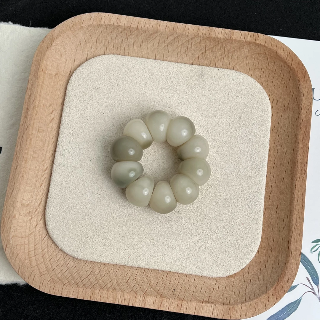 【春临14mm】菩提根绿花皮蒜瓣手捻CS013-1569