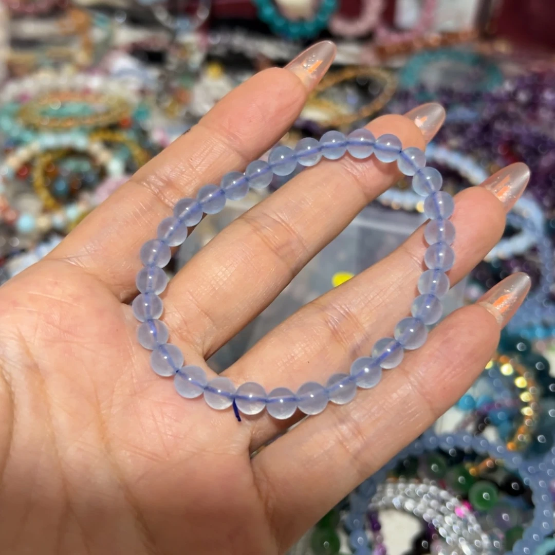 水晶手链未镶嵌海蓝宝6