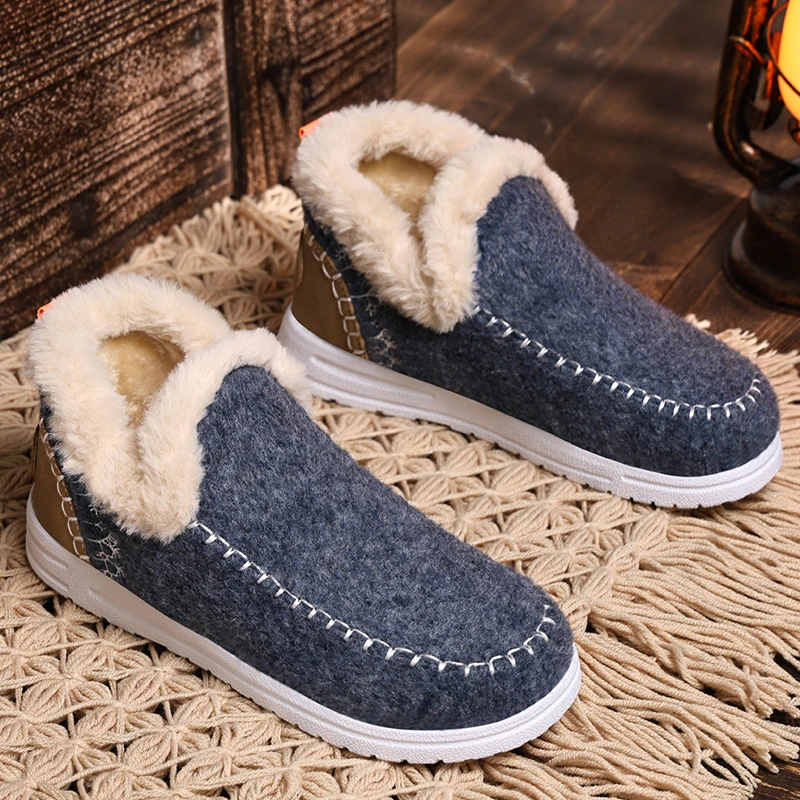 女士冬季高保暖防滑加绒厚底防寒舒适短款雪地靴加厚女靴适合冬天