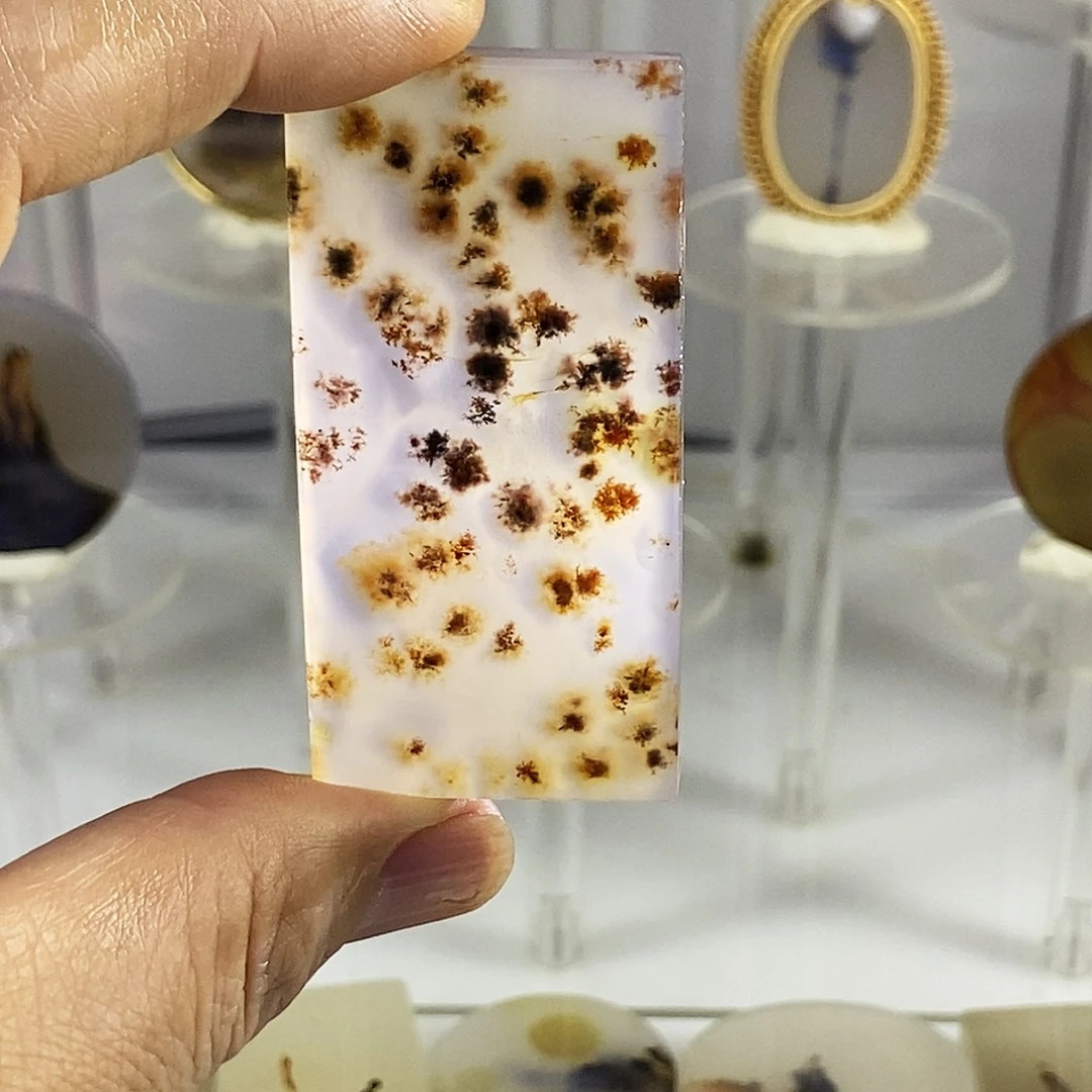 合成碳硅石非金属时尚图纹画面石饰品