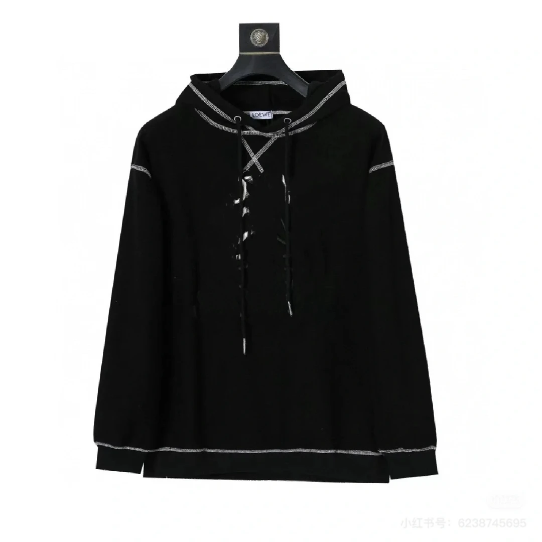 2508101罗系重工刺绣logo连帽卫衣男女同款宽松休闲25早秋新款