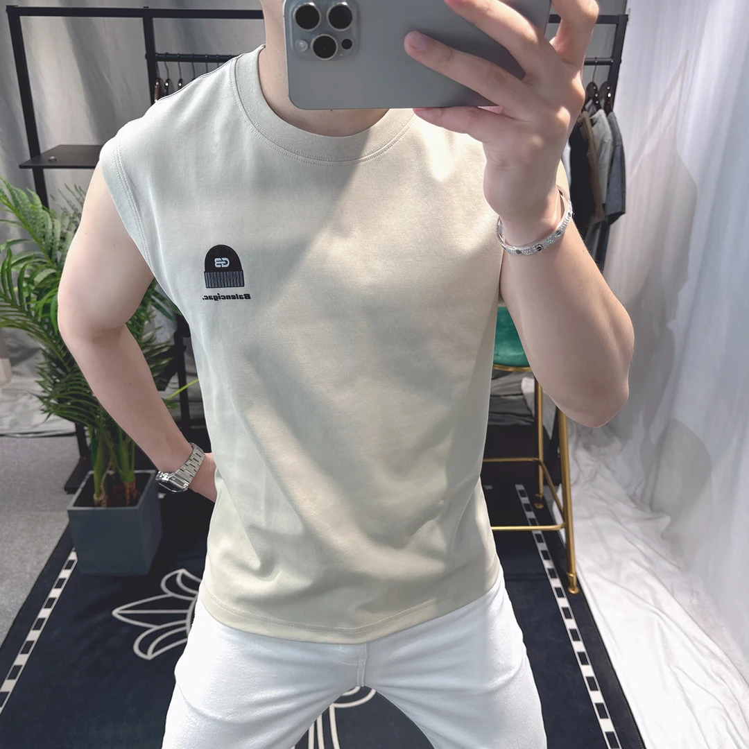 欧洲站背心男款潮流痞帅夏季2025新款无袖上衣高级感男士坎肩外穿