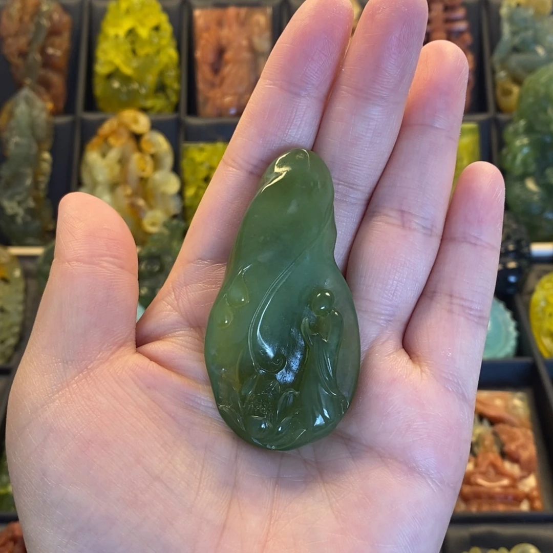蛇纹石玉合金颈饰