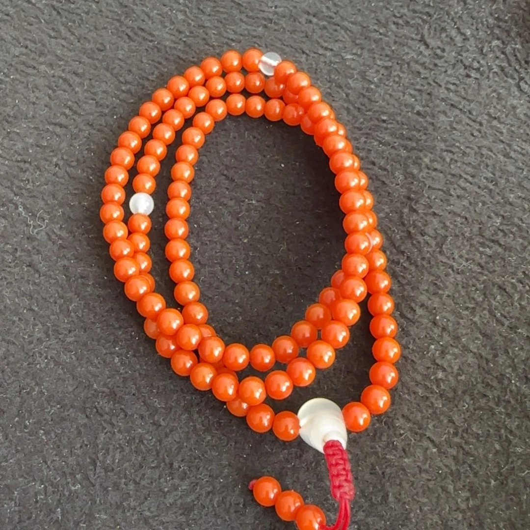 南红玛瑙未镶嵌手链大水沟108